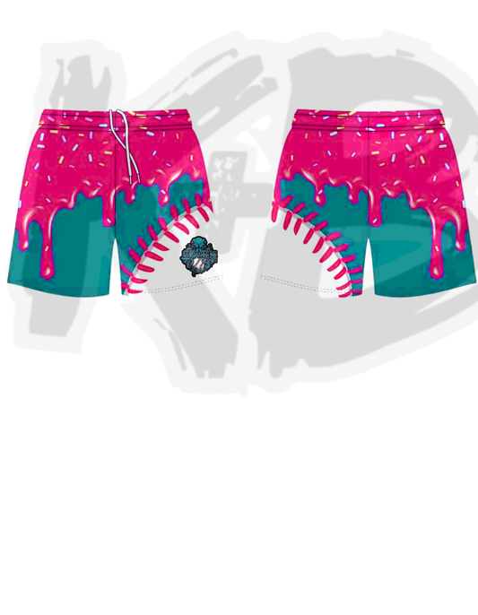 OKK shorts drippy seams