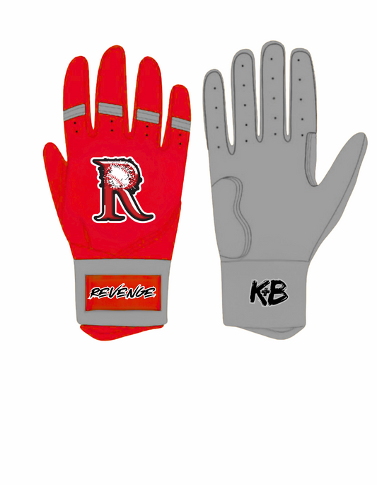 Revenge batting gloves red/grey