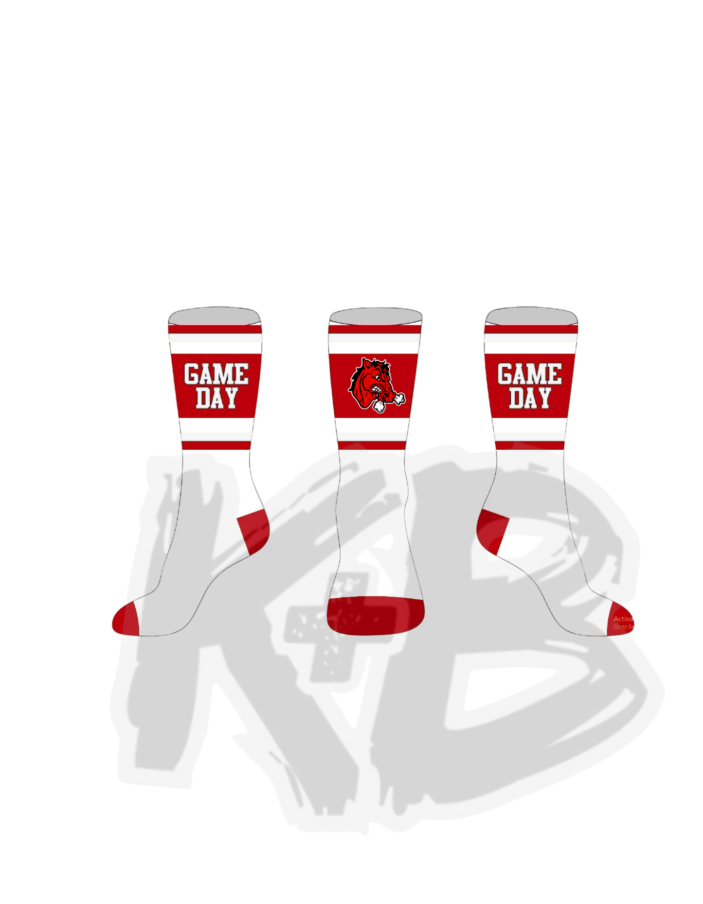 Big Red Game Day Socks