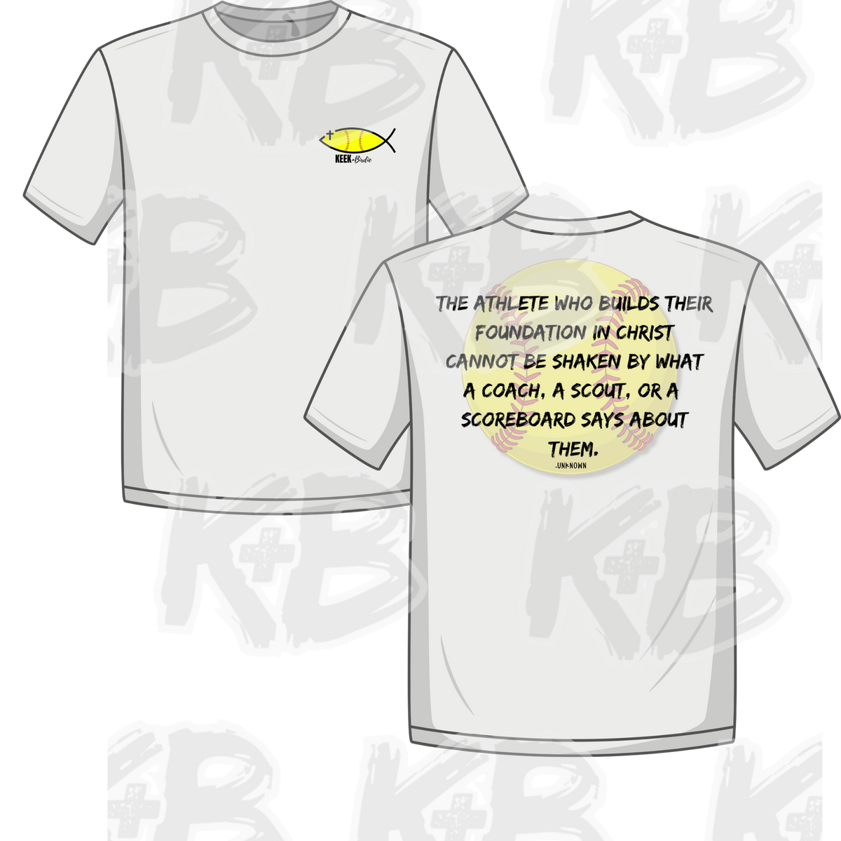 KB foundation in Christ softball shirt