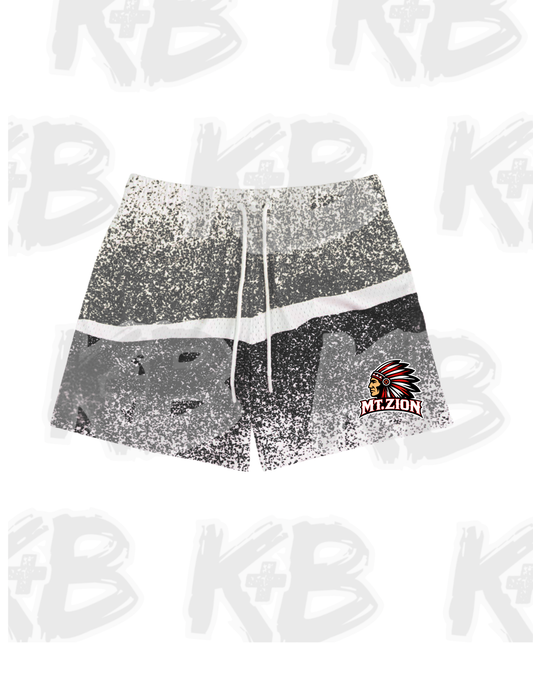 MTZ shorts black spray paint