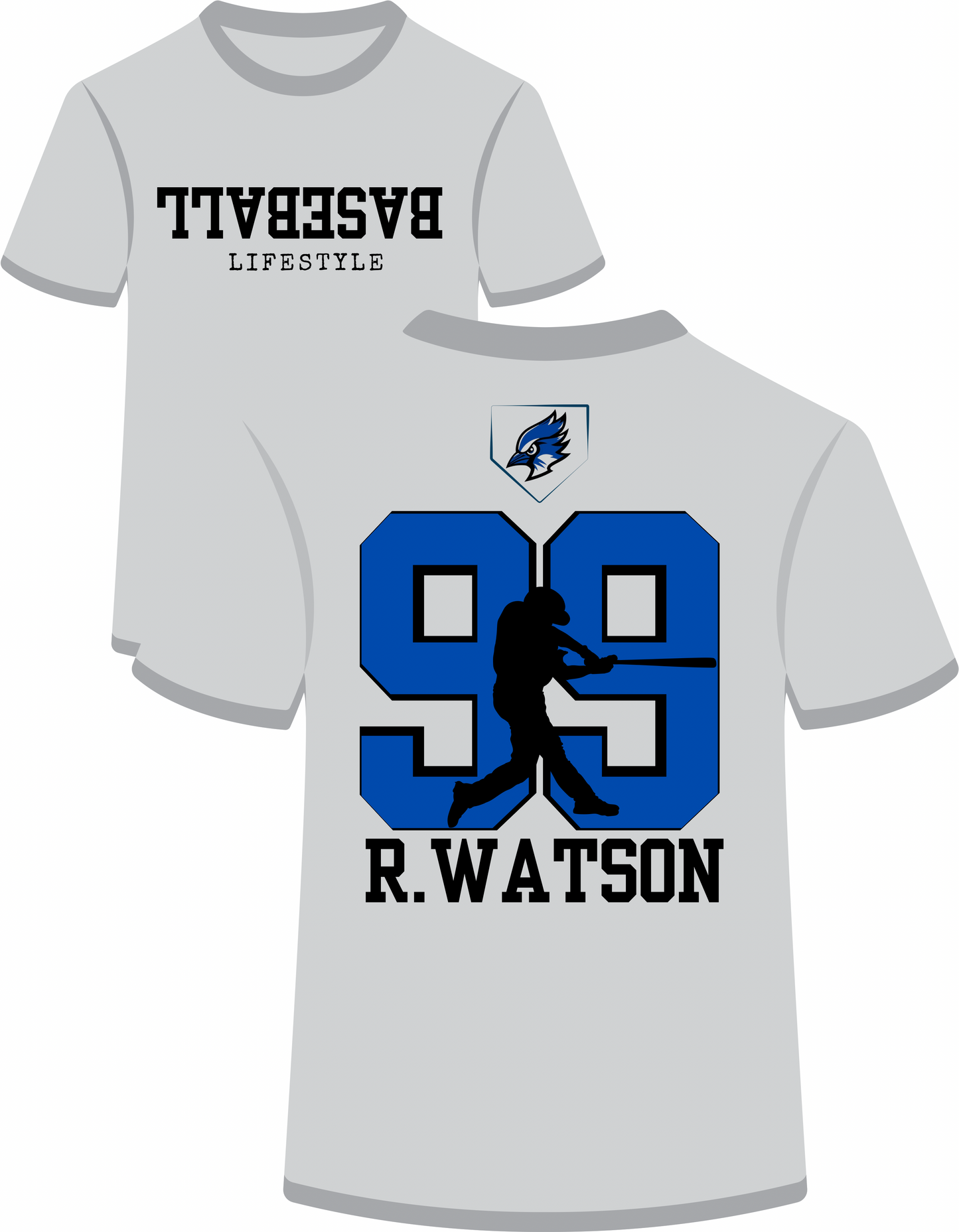 Baseball Lifestyle- Bluejays (Logo/Name/#)