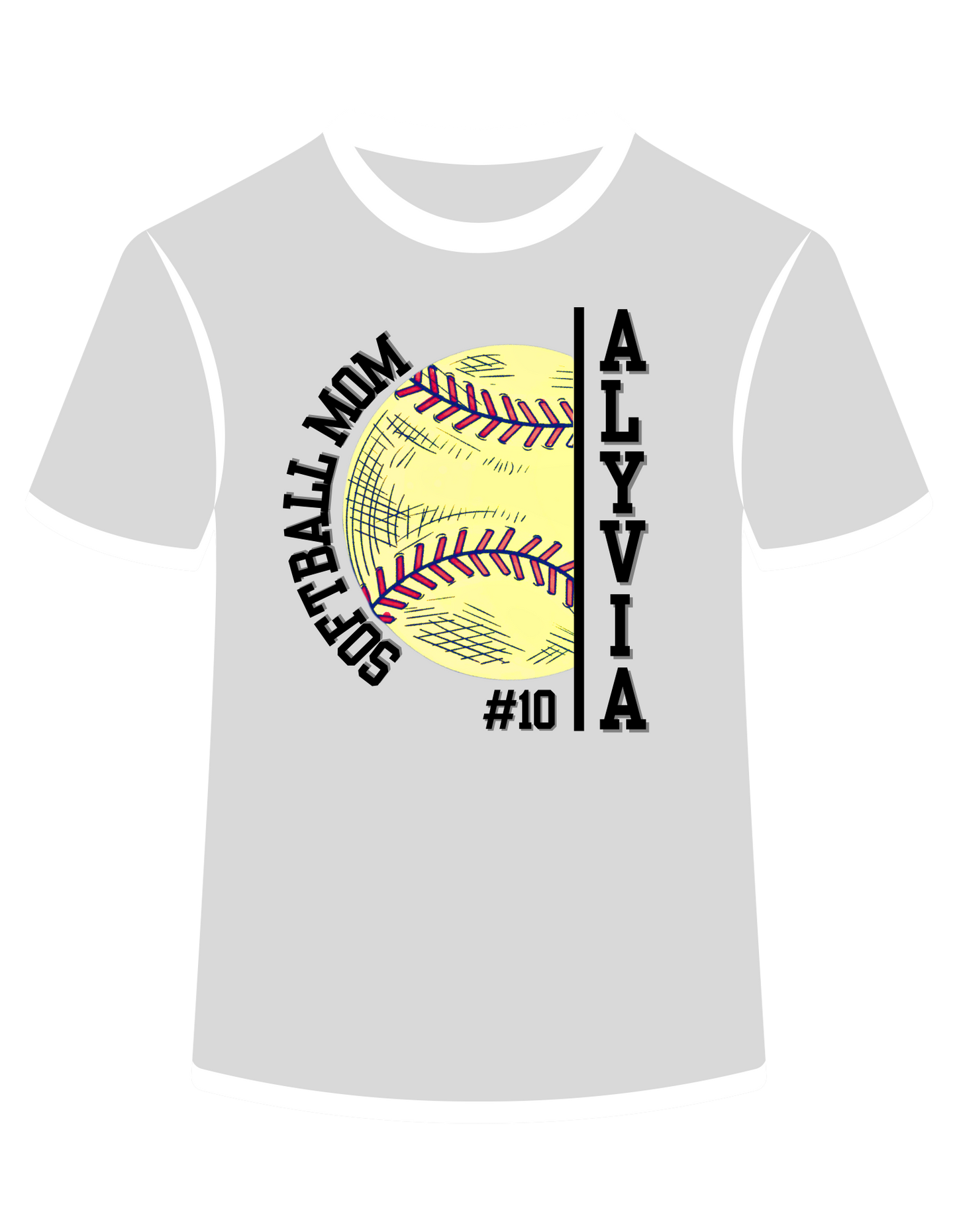 Softball Mom/Favorite Players Name & #