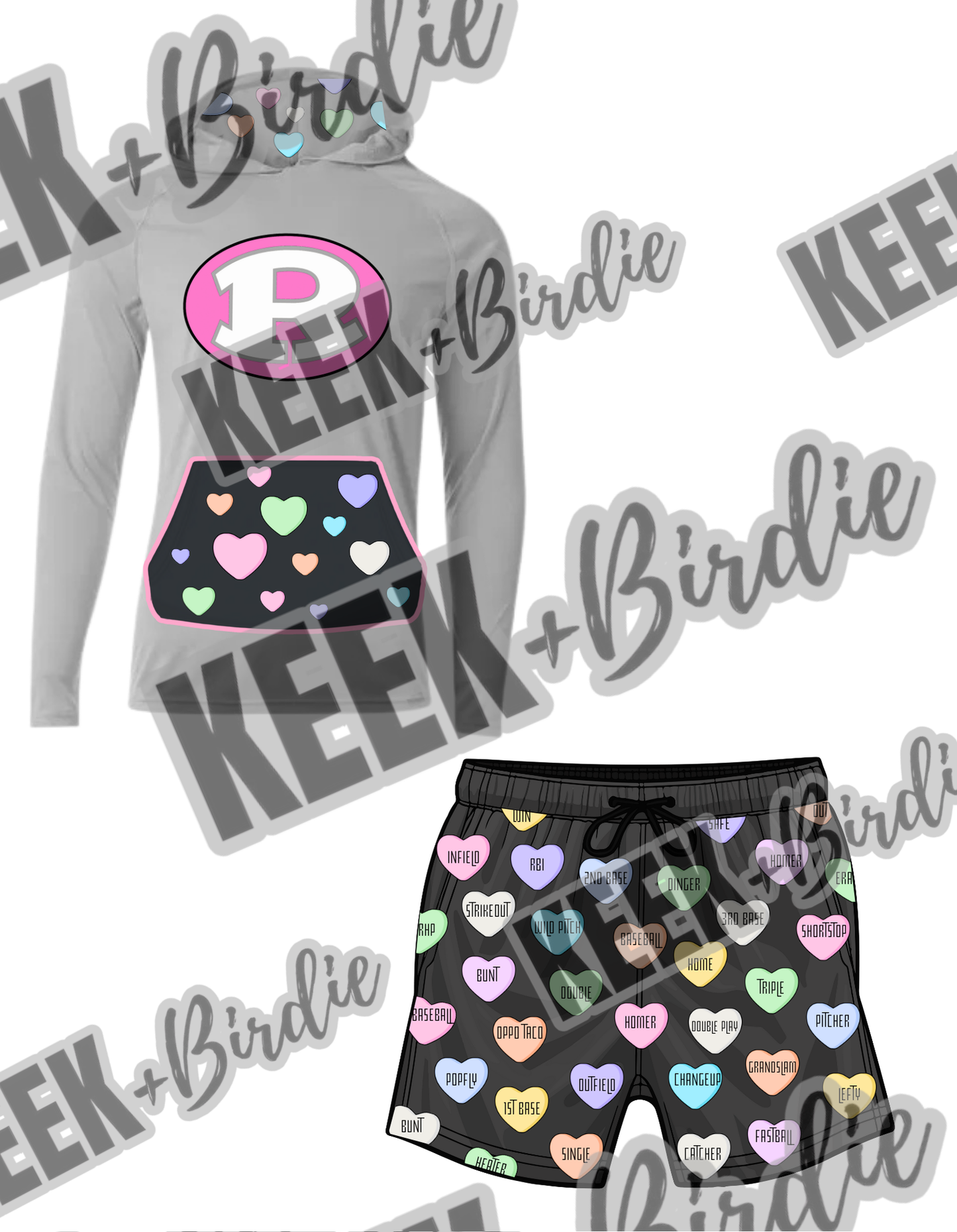 FH Valentines hooded LS shirt+Shorts set 2