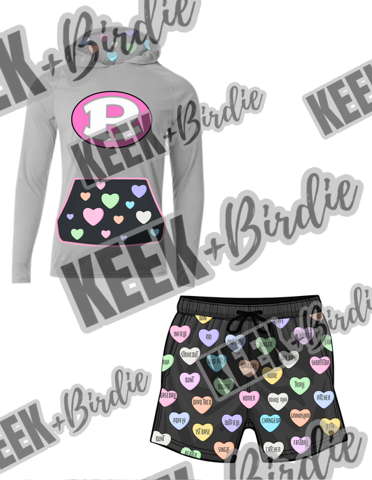 FH Valentines hooded LS shirt+Shorts set 2