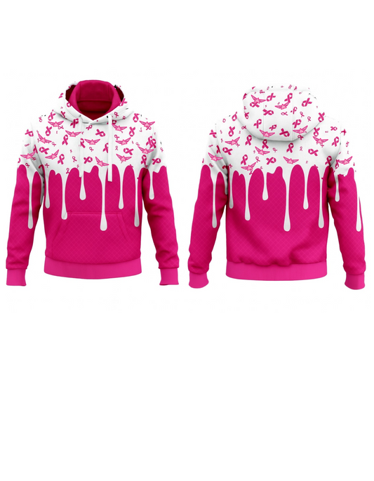 Aviators Hoodie Breast Cancer Pink