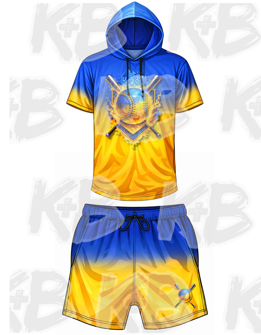 KB Ombre Collection Set Fire Baseball Royal/Gold