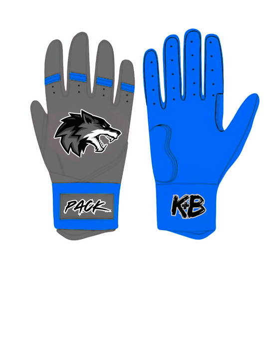 Wolfpack Batting Gloves-Black
