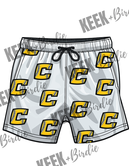 Canes Shorts Scatter white