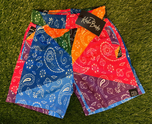 KB multi color paisley shorts