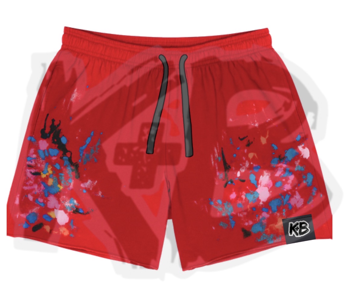 K+B Mesh Shorts Finger Paint