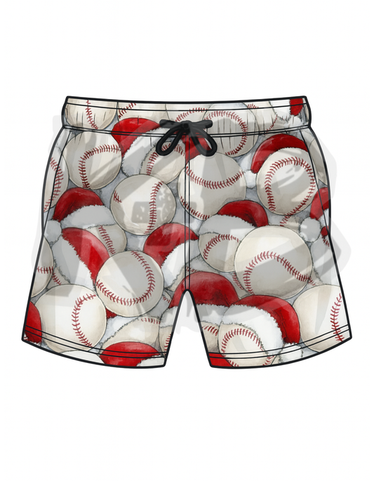 Christmas-baseball Santa hats