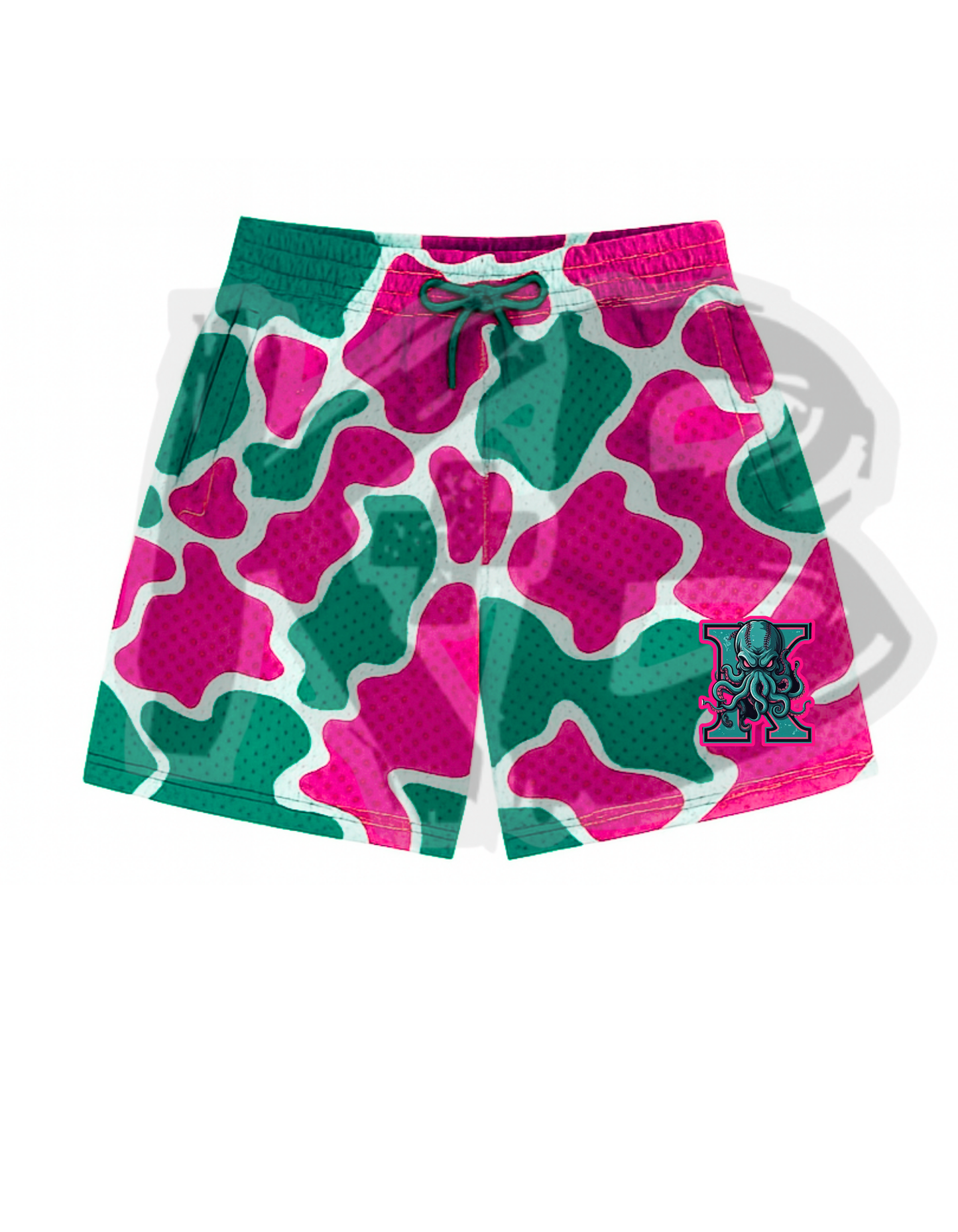OKK shorts camo pink/teal