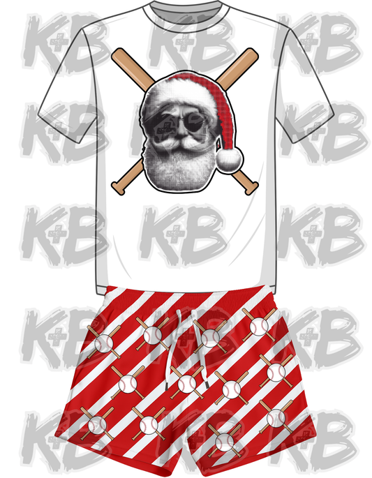 Santa Crossbats Candycane Christmas Set
