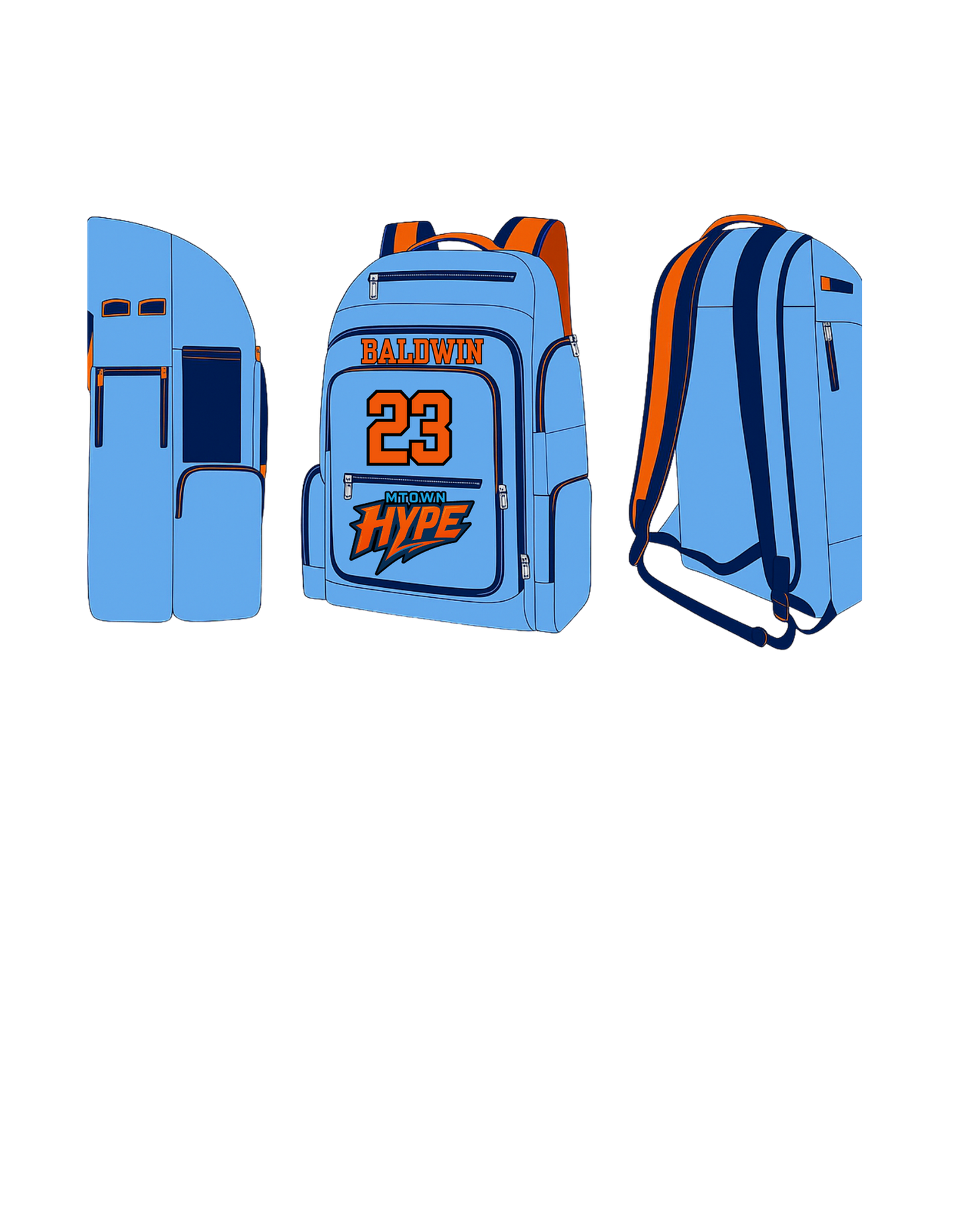 MT HYPE Custom Bat Bag Option 1