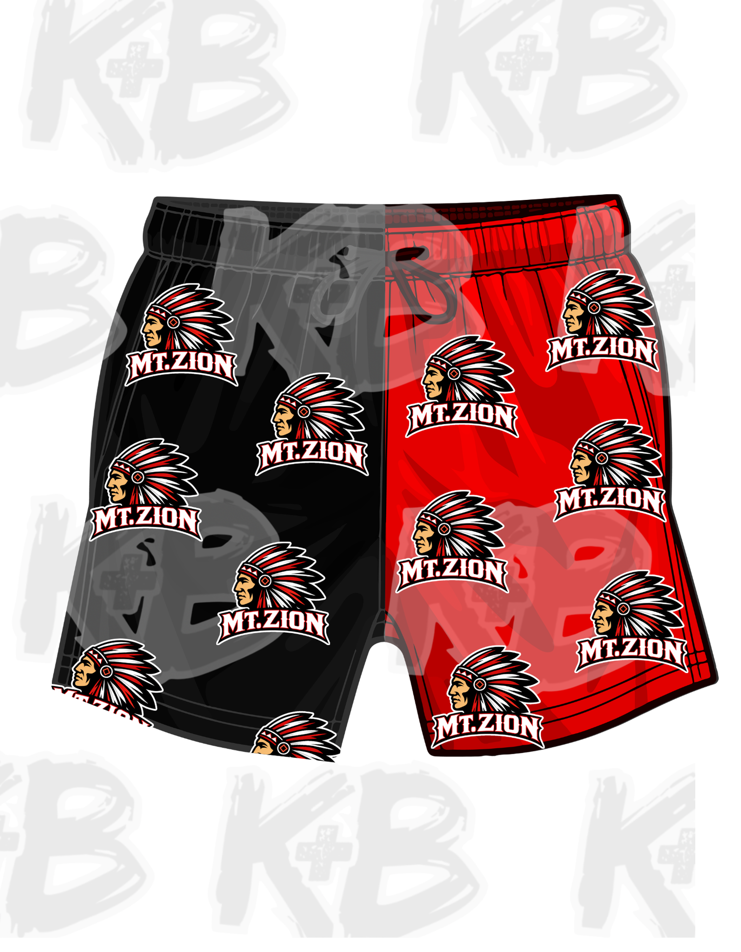 MTZ shorts black/red scatter