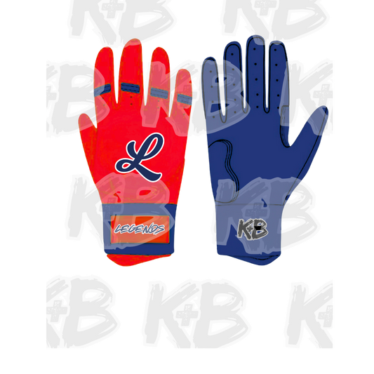 LB custom batting gloves