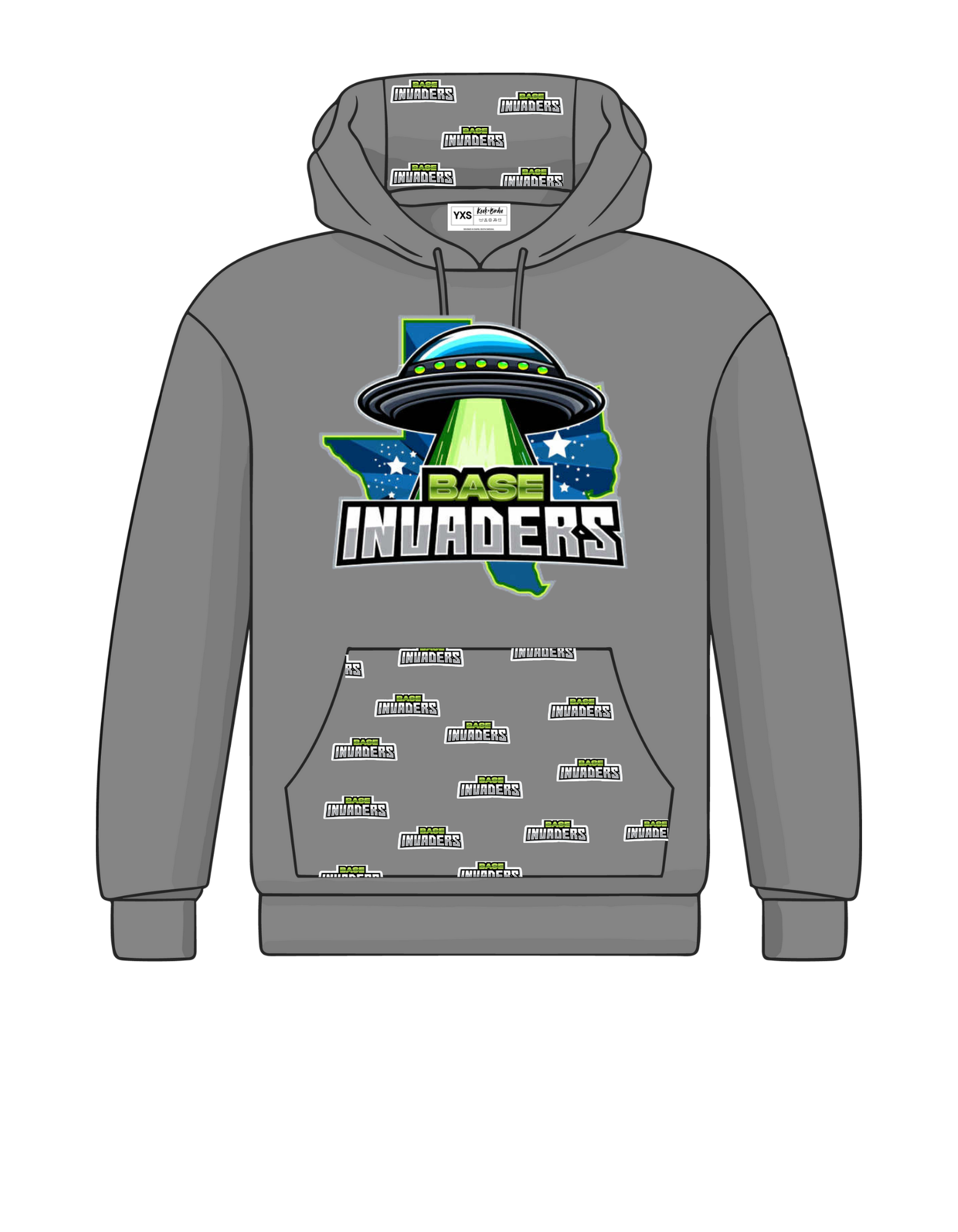Base Invaders Hoodie Scatter logo – Keek+Birdie