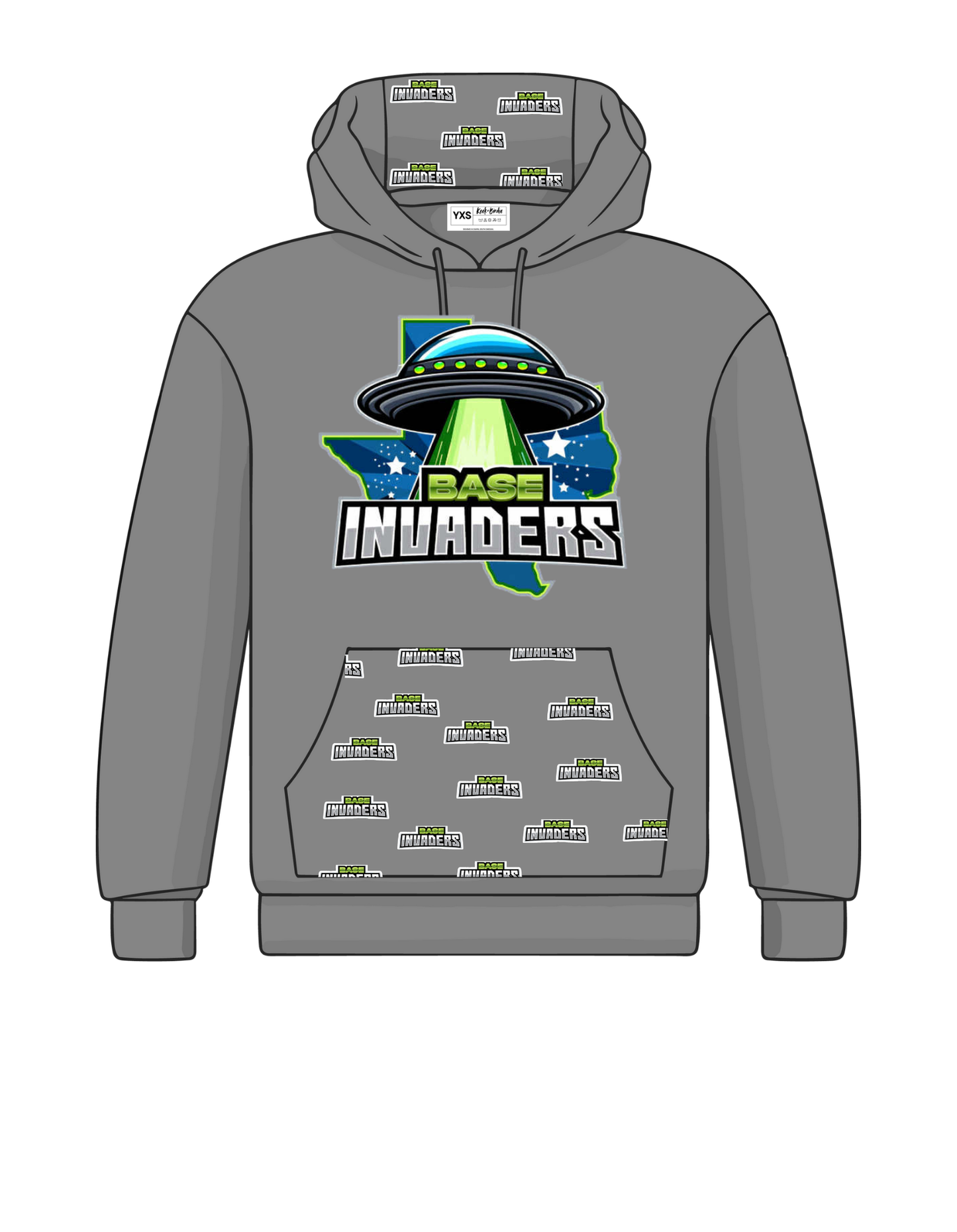 Base Invaders Hoodie Scatter logo