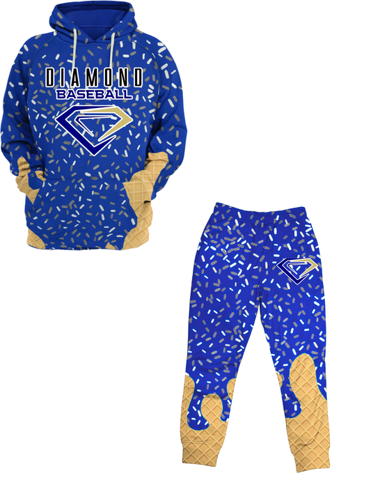Diamond hoodie/jogger set 3
