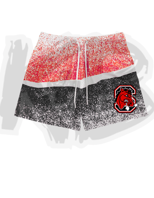 Big Red Shorts spray dots