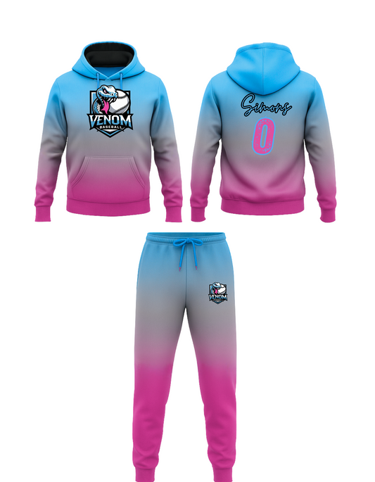 Indiana Venom-hoodie/jogger ombre set