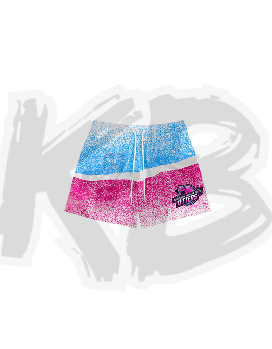 Otters Short splatter blue/pink