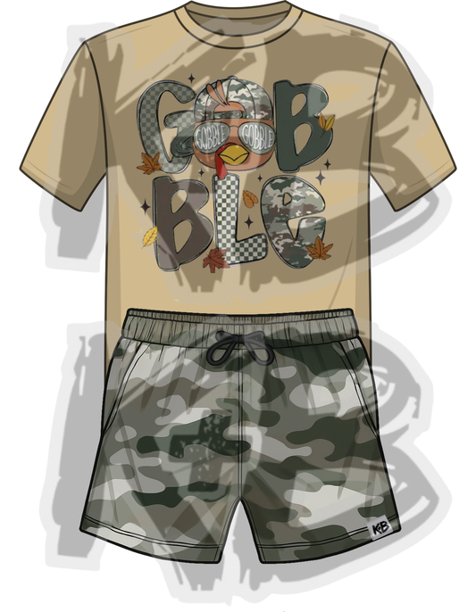 Thanksgiving set turkey boy camo