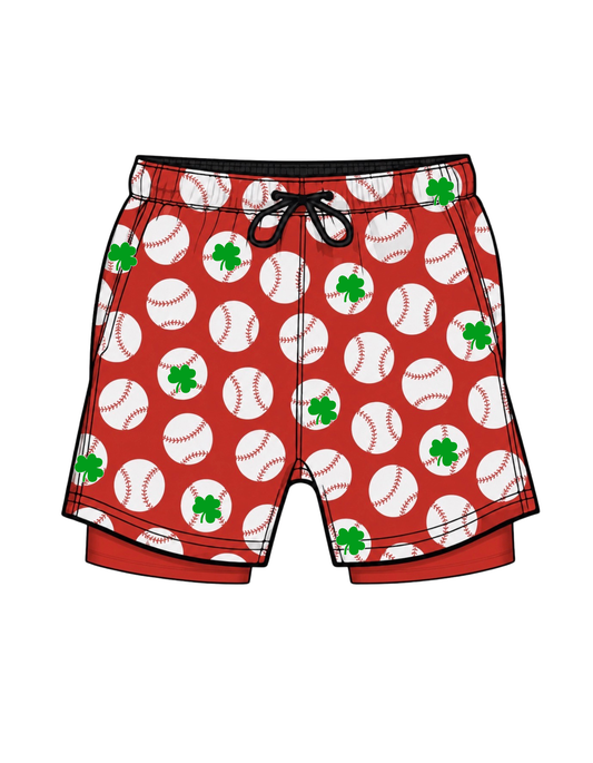 Rocks Shorts red baseball/rocks