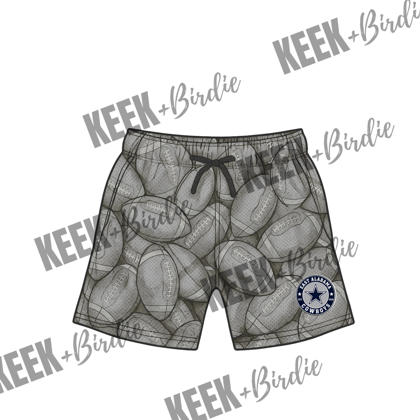 EAC shorts scattered footballs