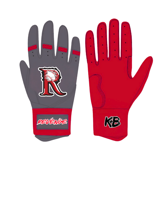 Revenge batting gloves grey/red