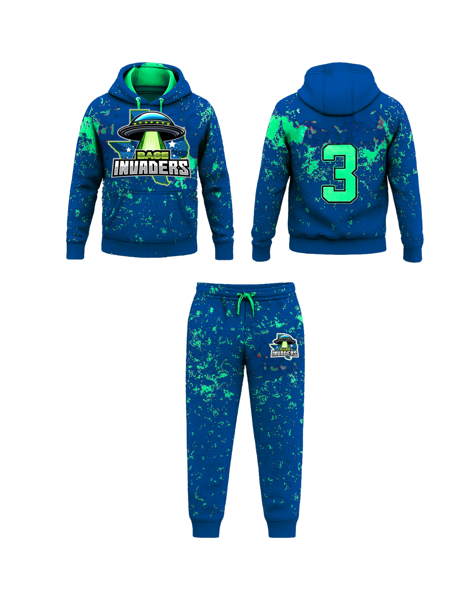 Base Invaders Hoodie/Jogger Set 2 reverse colors – Keek+Birdie