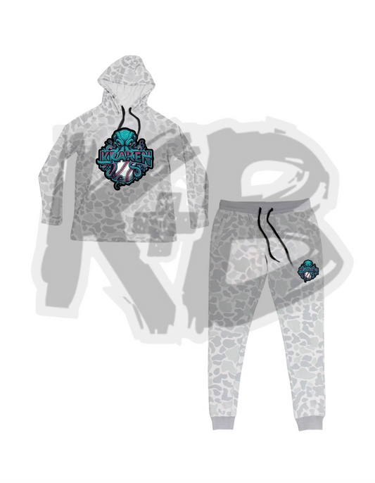 OKK hoodie/jogger set grey camo
