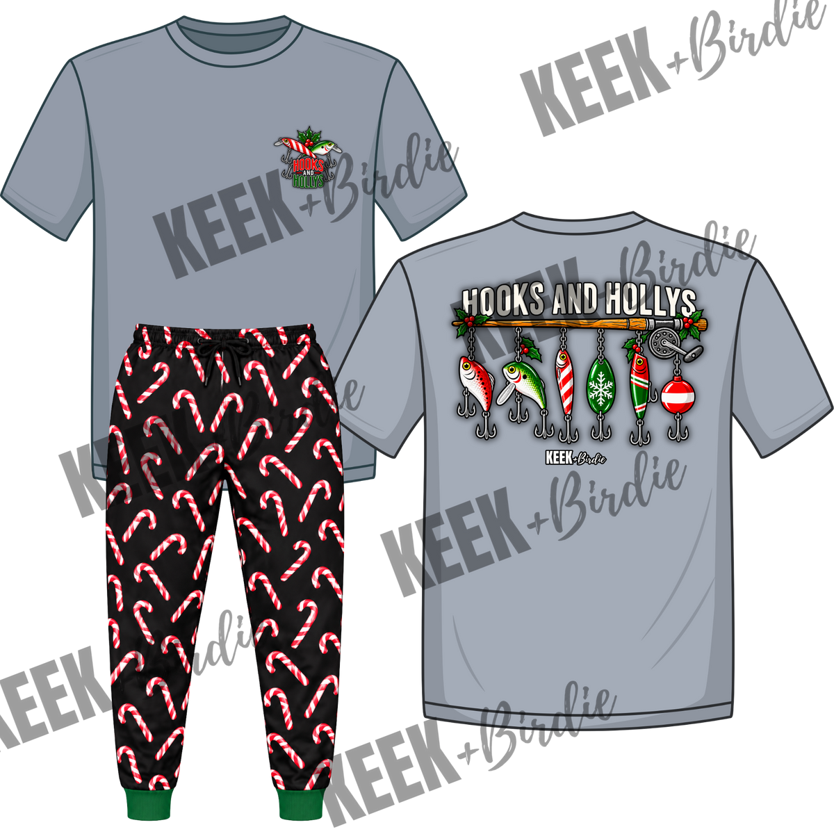 KB set Christmas hooks&hollys SS shirt+joggers