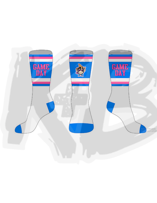 Party Animals Mid Blue Game Day Socks