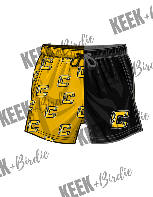 Canes Shorts Blk|Ylw
