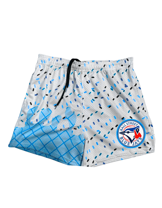 Ball St-white/blue ice cream shorts