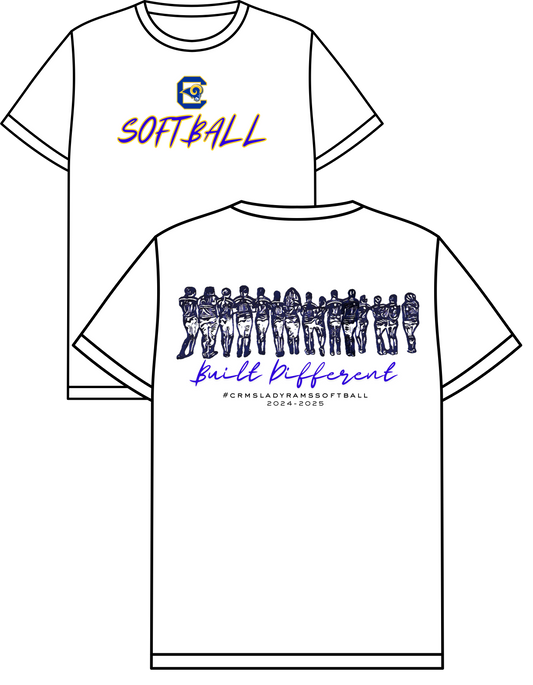 CRMS- Softball Front/Built Different Back