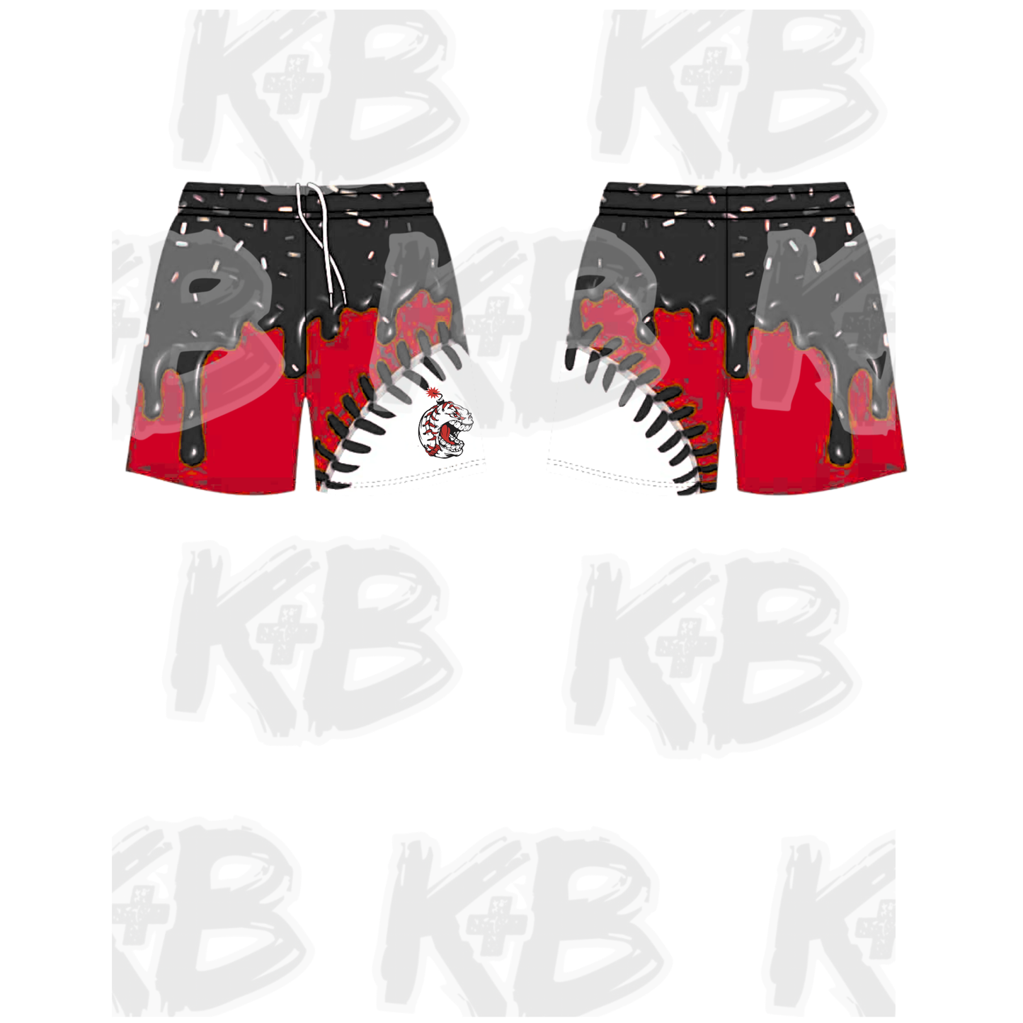 OB shorts drippy seams