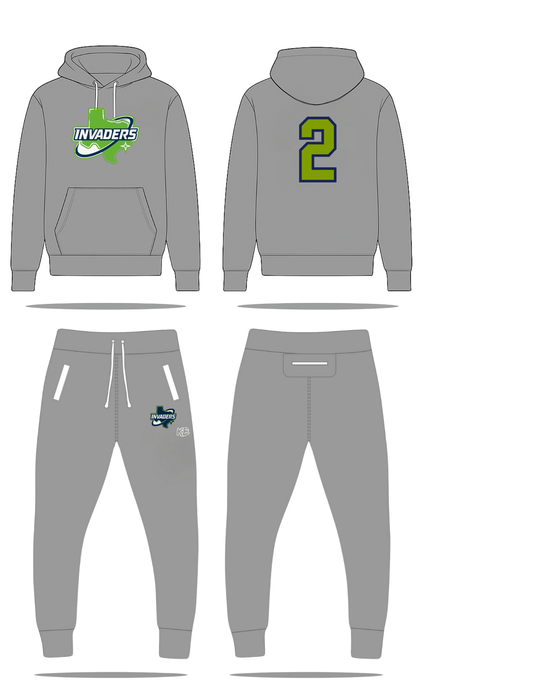 Base Invaders Hoodie/Jogger Set grey