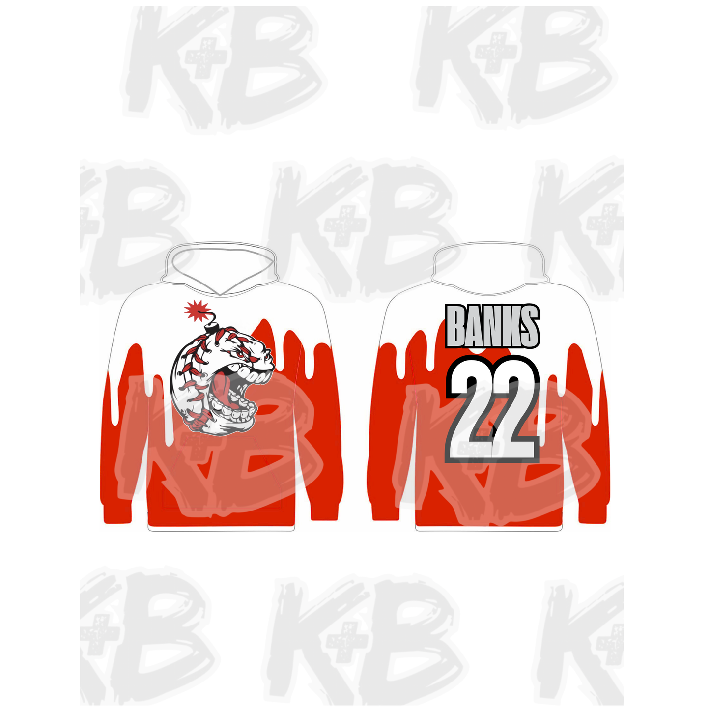 OB Hoodie red drip