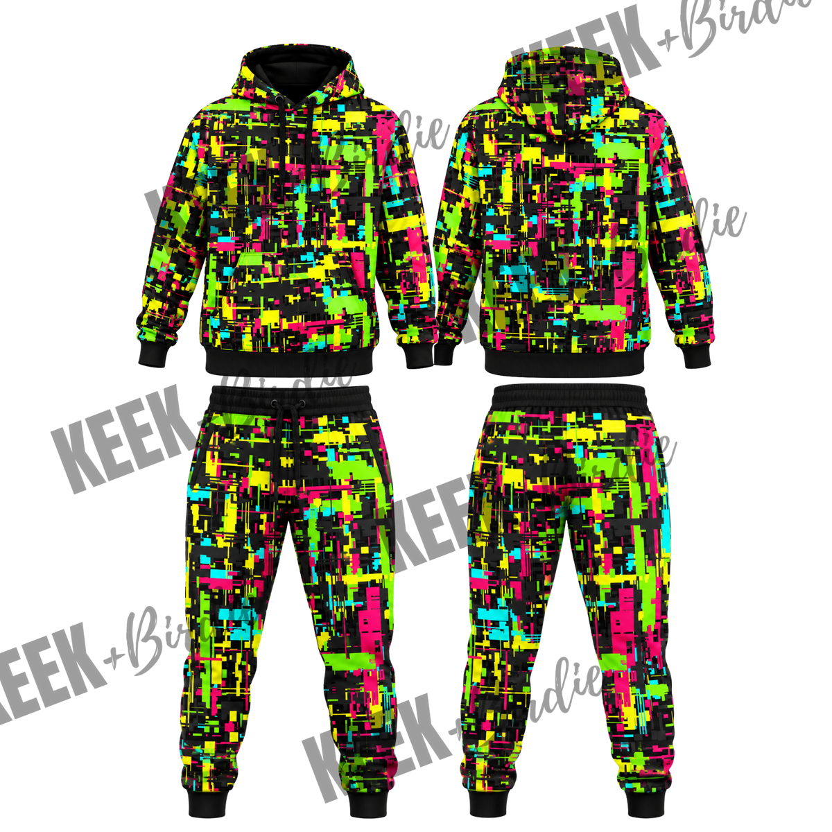 KB Hoodie/Jogger Set-neon set