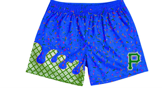 PP Ice Cream Drip blue/green Waffle shorts