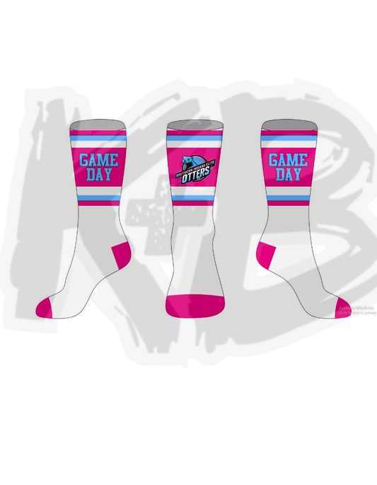 Otters Mid pink Game Day Socks