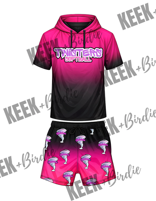 Twisters Hooded SS Shirt+Shorts Set