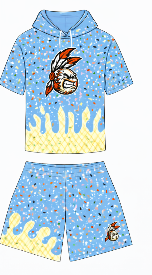 WB Warriors hooded shirt/set ice cream