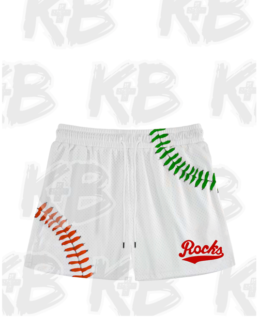 Rocks Shorts- red/green seams