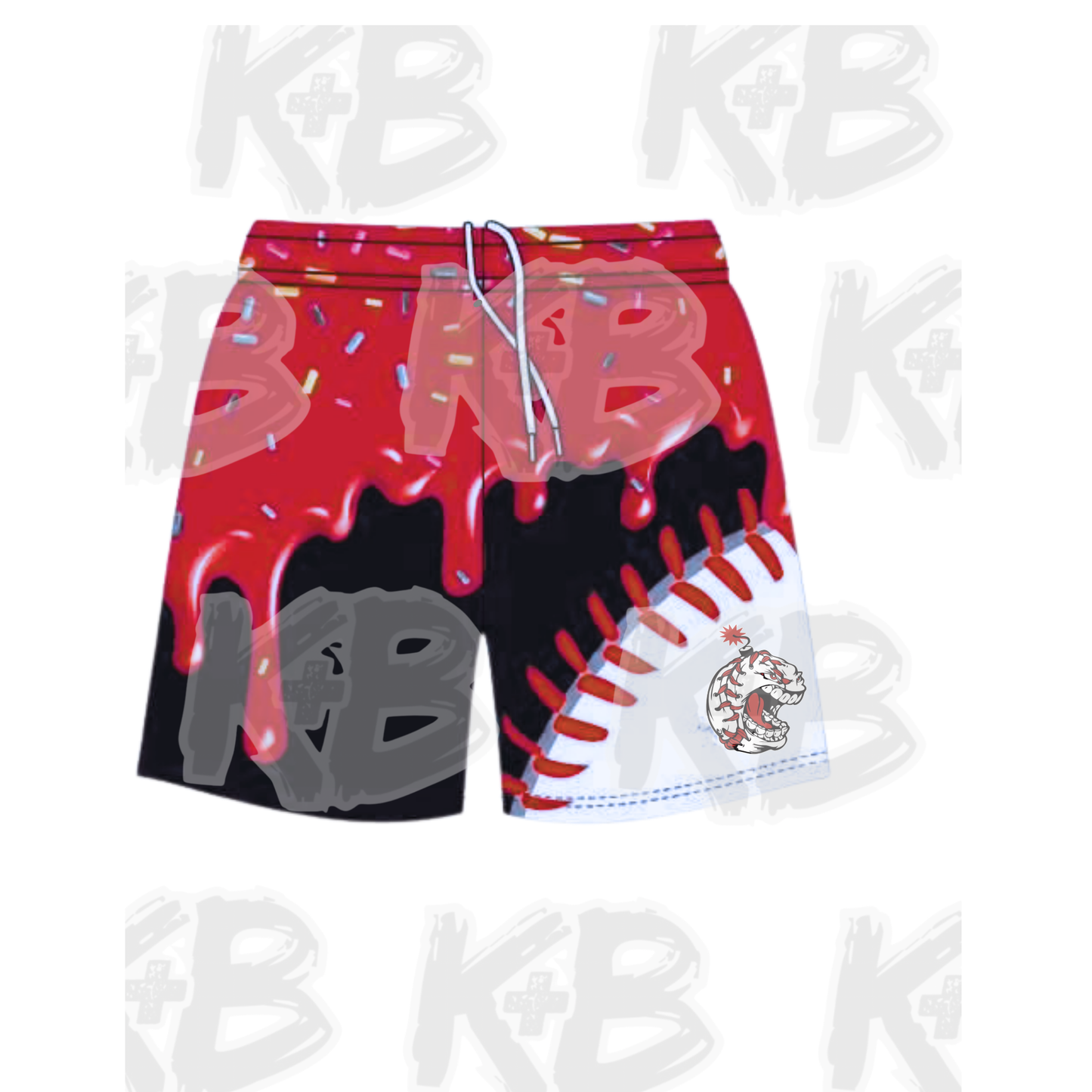 OB shorts reverse drippy seams