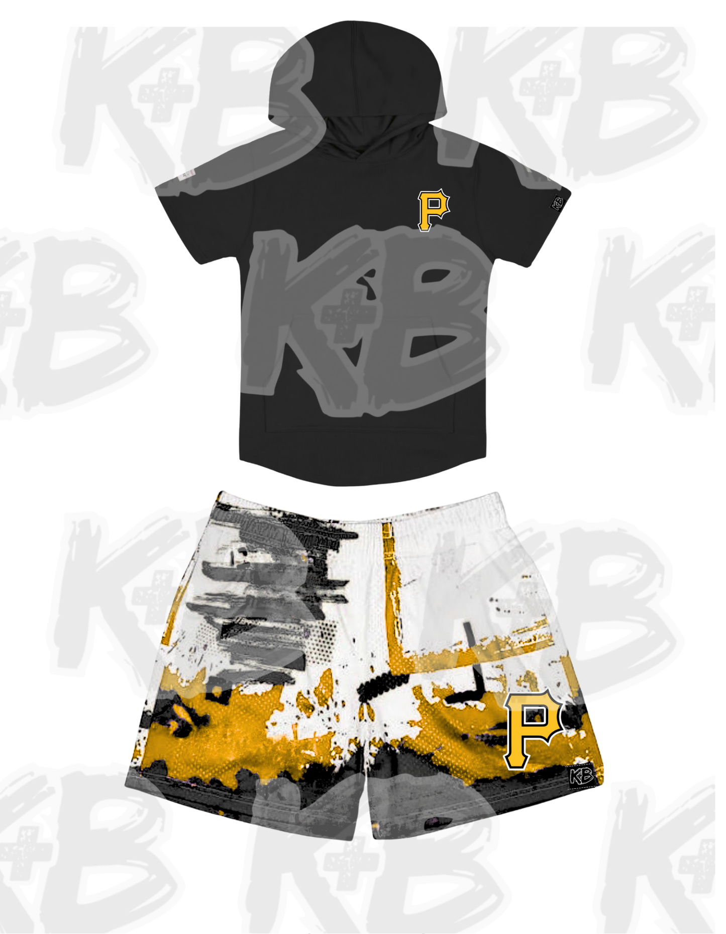 RB Pirates hooded shirt+mesh shorts