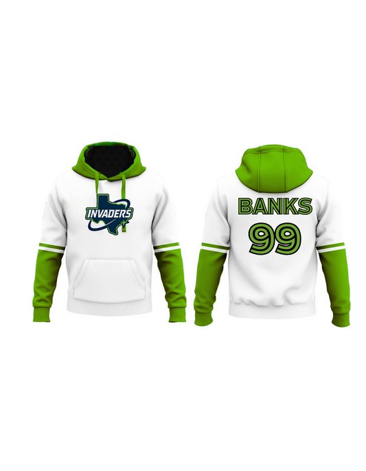 Base Invaders Hoodie White/Lime